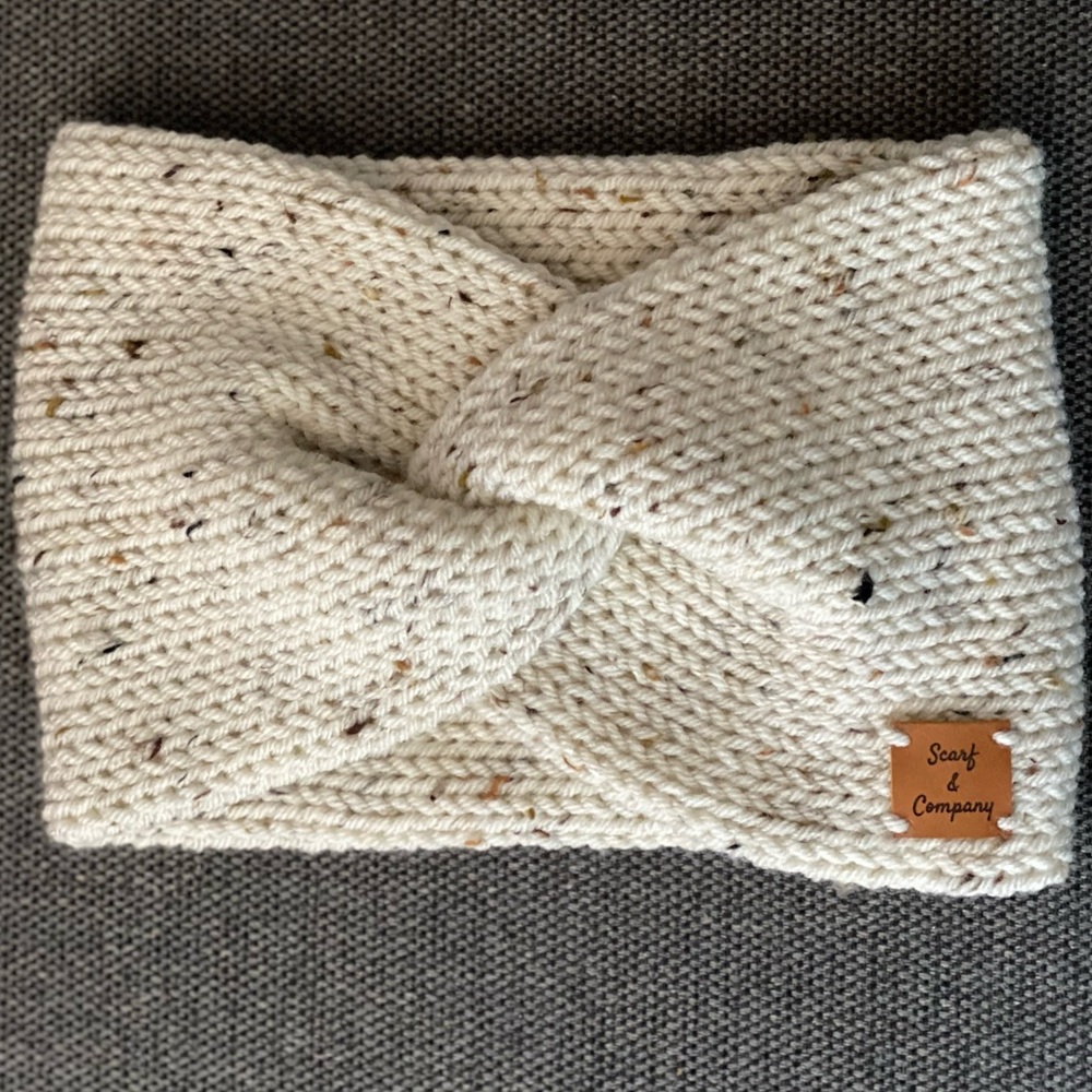 NWT Twisted Knitted Headband Knitted Earwarmer double layered Handmade by Seller